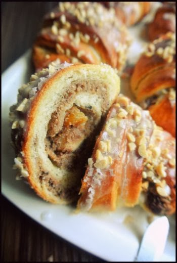 rogale z białym makiem, rogaliki orkiszowe