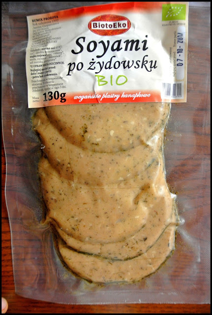 wędlina wegetariańska, wędlina sojowa, soyami, soyami po żydowsku, produkty sojowe, kuchnia wegetariańska, produkty wegetariańskie, ekologiczne produkty, plastry sojowe,