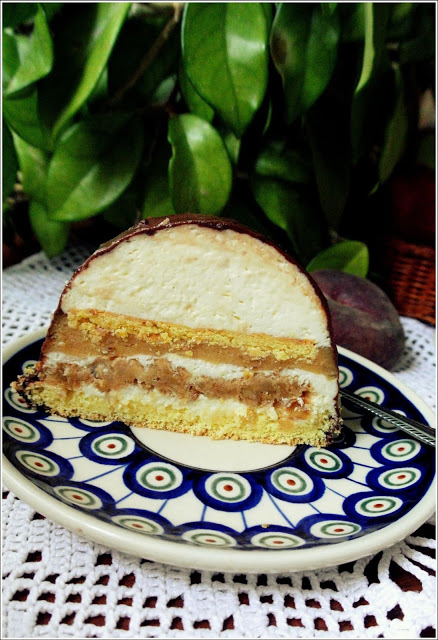 deser mahana, mono deser, kruche ciasto, wyjątkowe ciasta, najlepsze ciasta na wyjątkowe okazje, ciasto z musem, przekładaniec przepis, ciasto z brzoskwiniami, mus brzoskwiniowym